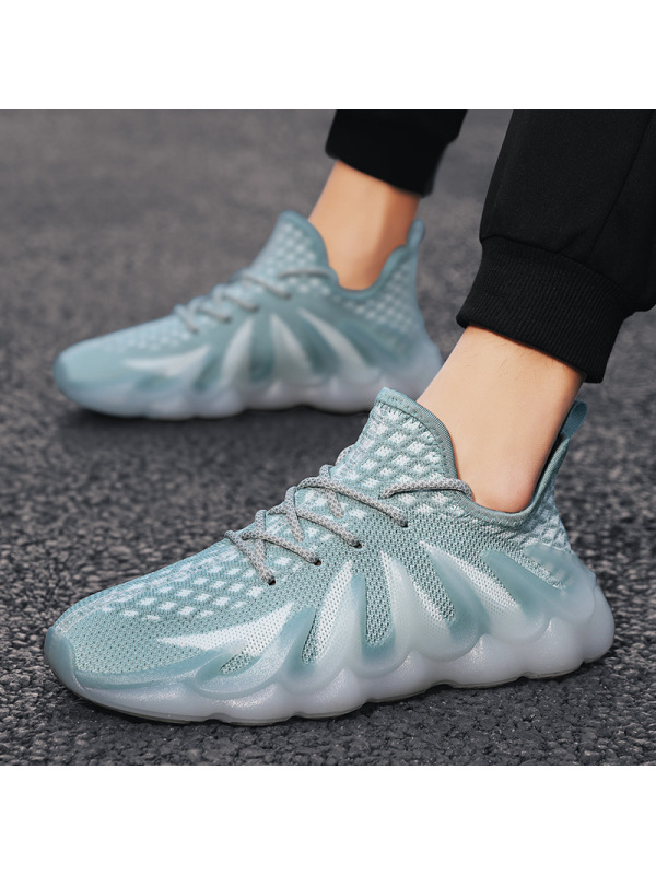 Ceba2021夏季新款火山底飞织椰子鞋潮流休闲运动鞋网面透气跑步鞋男鞋