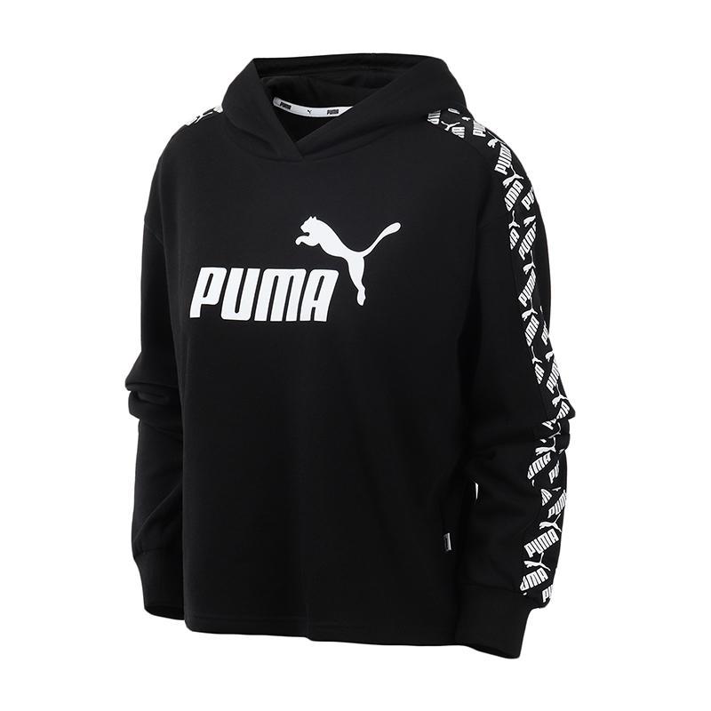 PUMA彪马女装运动服经典logo休闲百搭套头连帽卫衣583808