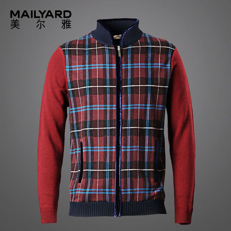 美尔雅(MAILYARD)男装毛衫 羊毛商务休闲男士毛衣 男式羊毛衫开衫 112图片