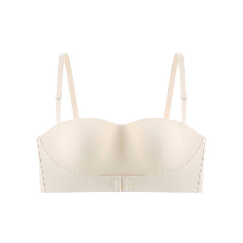 无肩带内衣防滑小胸聚拢隐形抹胸式前扣无痕无钢圈美背一体式文胸图片