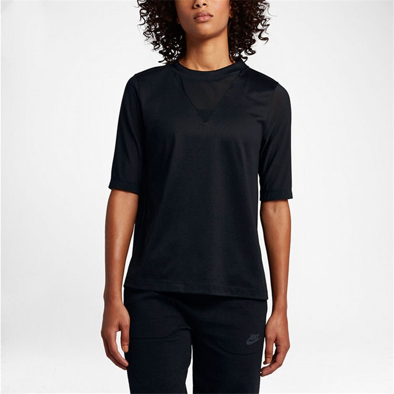 耐克（NIKE）女款针织圆领运动休闲短袖T恤829756-010