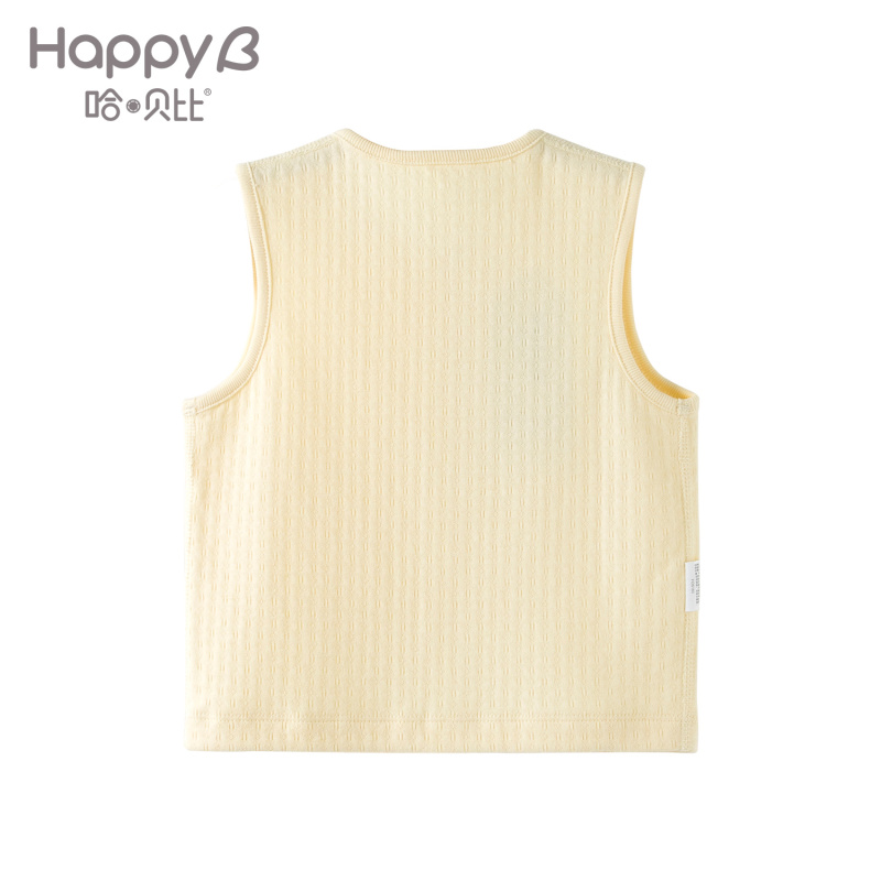 哈贝比（happyB）婴儿马甲春装男女宝宝坎肩春秋季初生儿儿童纯棉背心