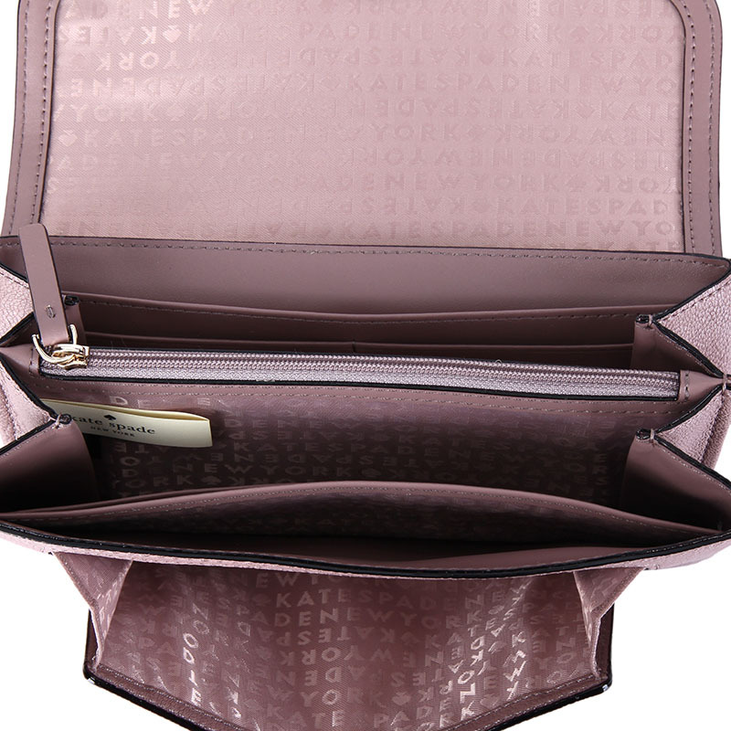 凯特丝蓓katespade奢侈品女士玫瑰色皮质长款钱包钱夹wlru3081274