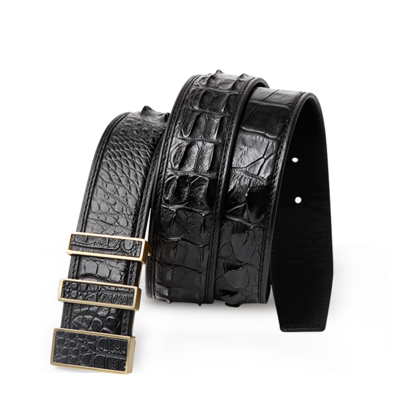 男士裤带男式裤带鳄鱼皮男士裤腰带鳄鱼皮男式裤腰带pd181229-1j金色