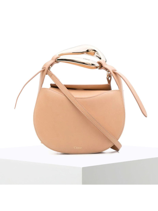 蔻依chloekiss马鞍包字母印字标小粒面皮chc21us350女士手提单肩斜