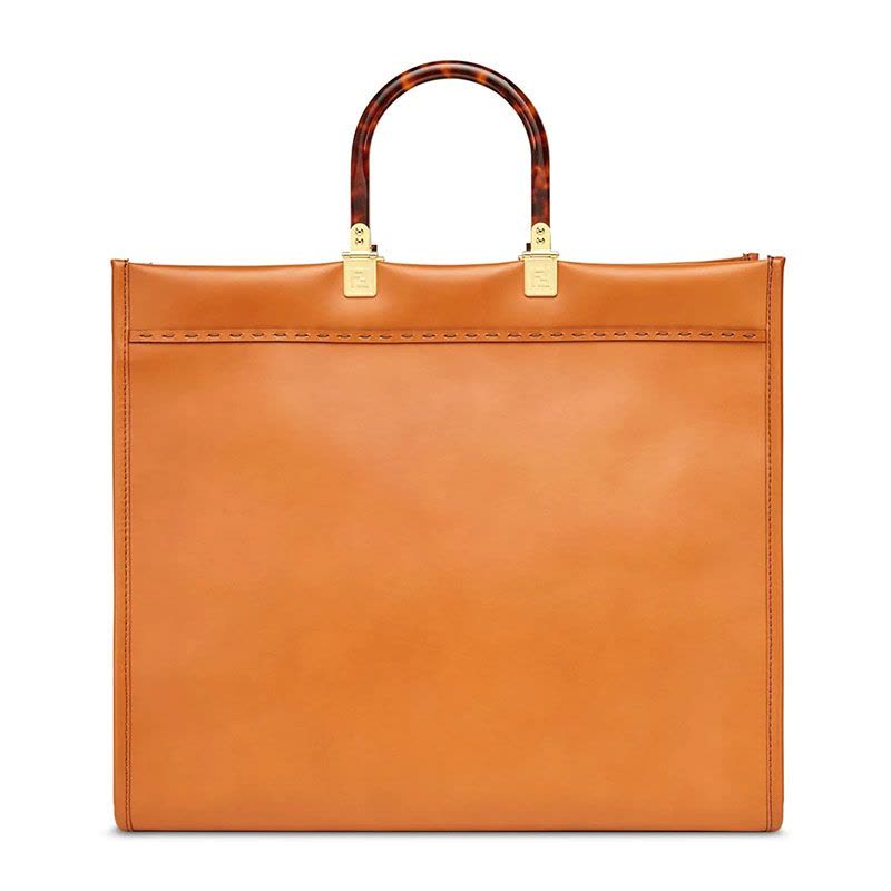 预售 芬迪FENDI SUNSHINE TOTE包大号 字母印字标光面皮 女士手提包 8BH372金扣图片