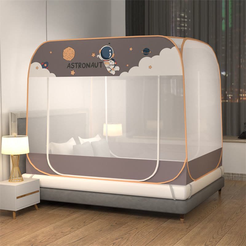 Ceba免安装蚊帐加密加厚蒙古包蚊帐1.5米床1.2m家用1.8x2.0三开帐子图片