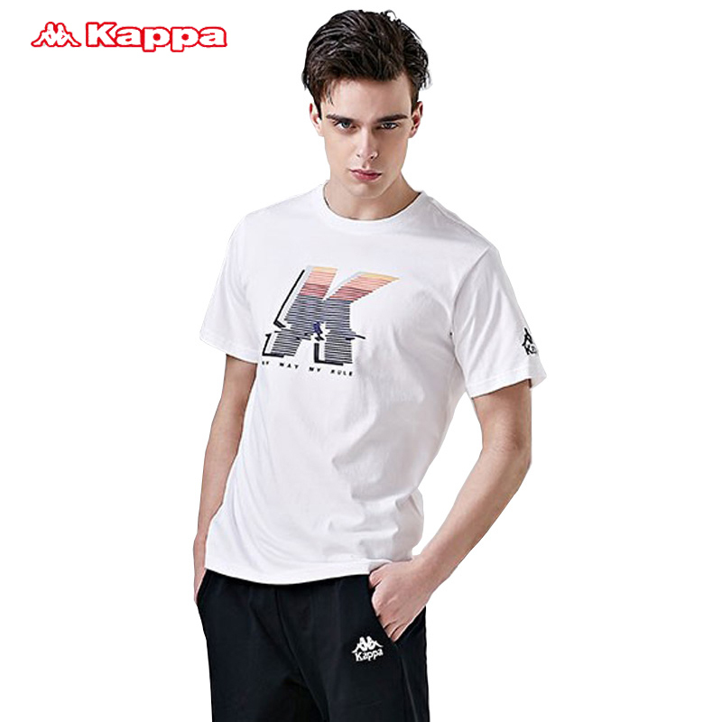 卡帕（Kappa）运动男款休闲短袖圆领T恤K0912TD53D