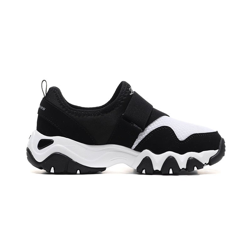 Skechers斯凯奇童鞋休闲鞋D‘lites一脚蹬运动鞋664084L 664084L/BKW黑色+白色