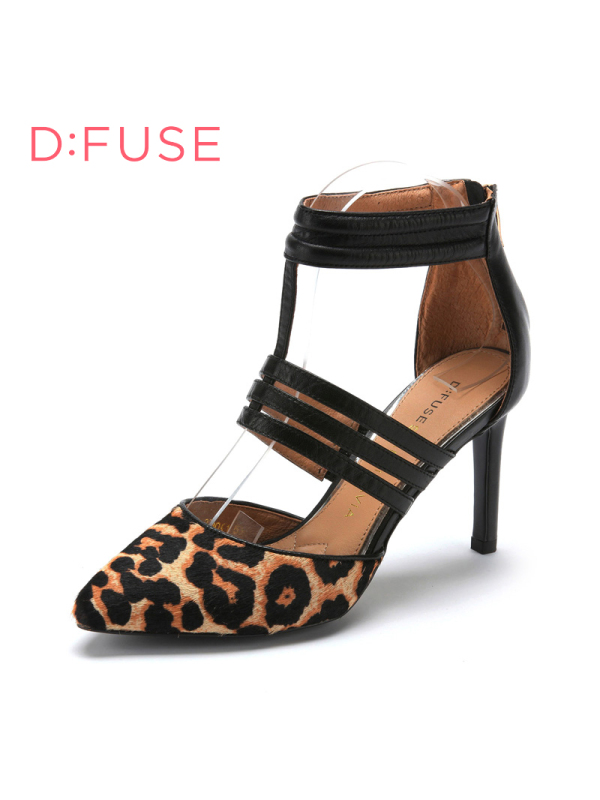 迪芙斯D:FUSE尖头高跟性感豹纹单鞋女DF51113059