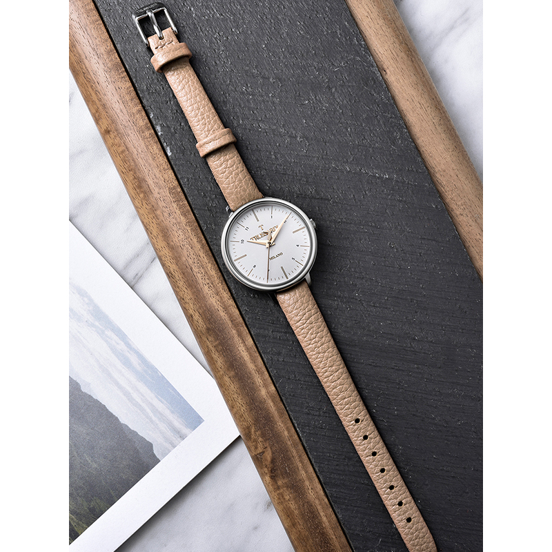 TRUSSARDI T-SUN系列皮质时尚百搭石英女士手表