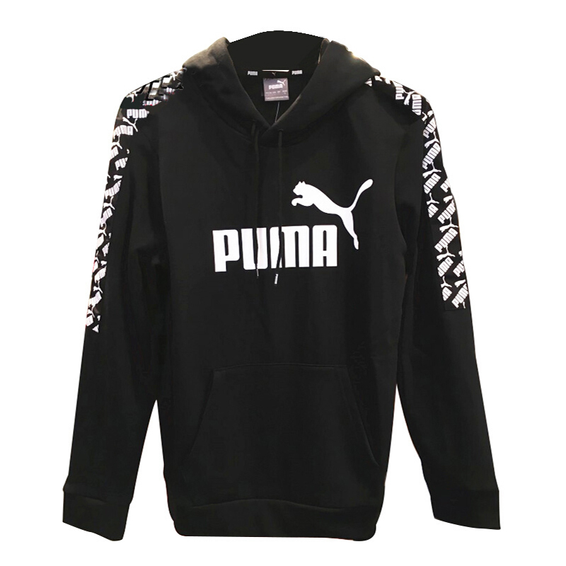 puma彪马男子时尚串标胸前大logo连帽卫衣58412801