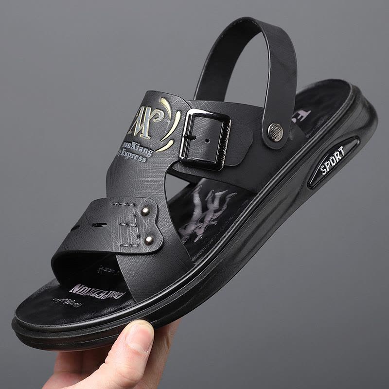 凉鞋男士超纤沙滩鞋男夏季新款凉拖鞋两用凉鞋舒适休闲鞋男鞋图片