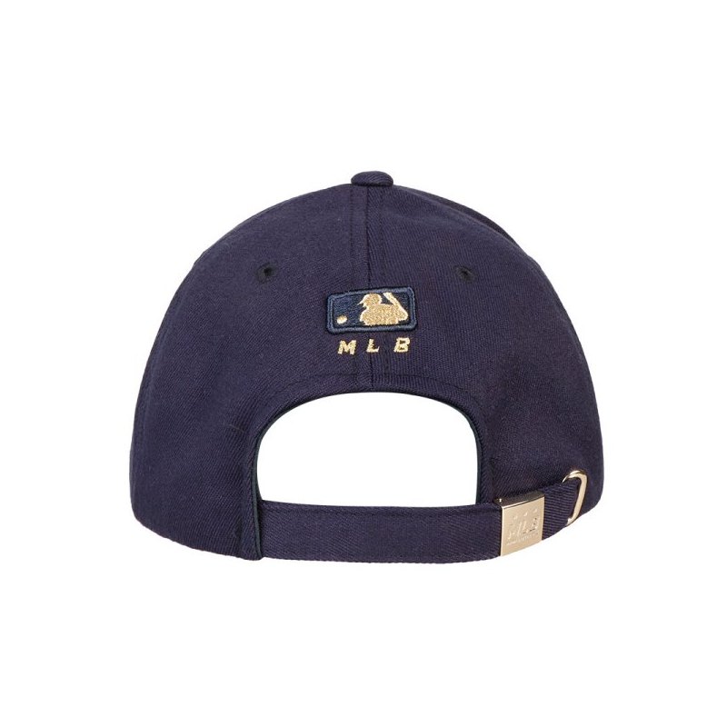 MLB棒球帽NY洋基队男女黑色遮阳帽可调节嘻哈帽鸭舌帽子32CP84711-50N