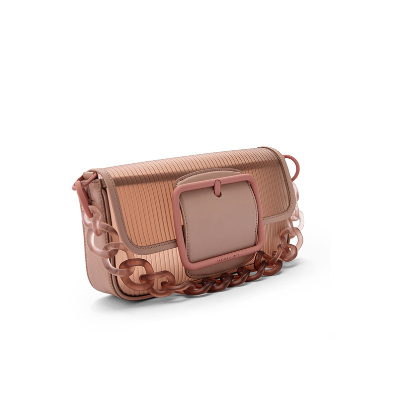 CHARLES&KEITH 小ck包夏A新品 方扣饰果冻腋下包 CK2-20270695