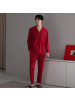 情侣睡衣春秋冬季棉质本命年喜庆结婚红色一男士一女士家居服套装