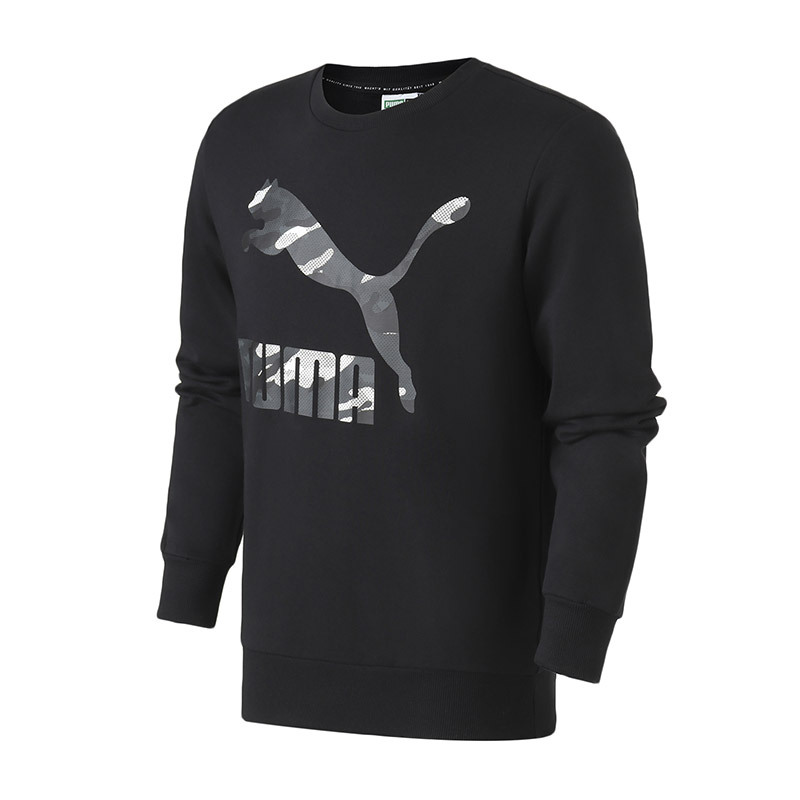PUMA彪马男装运动服休闲服大logo圆领卫衣579069 L 57906951黑色