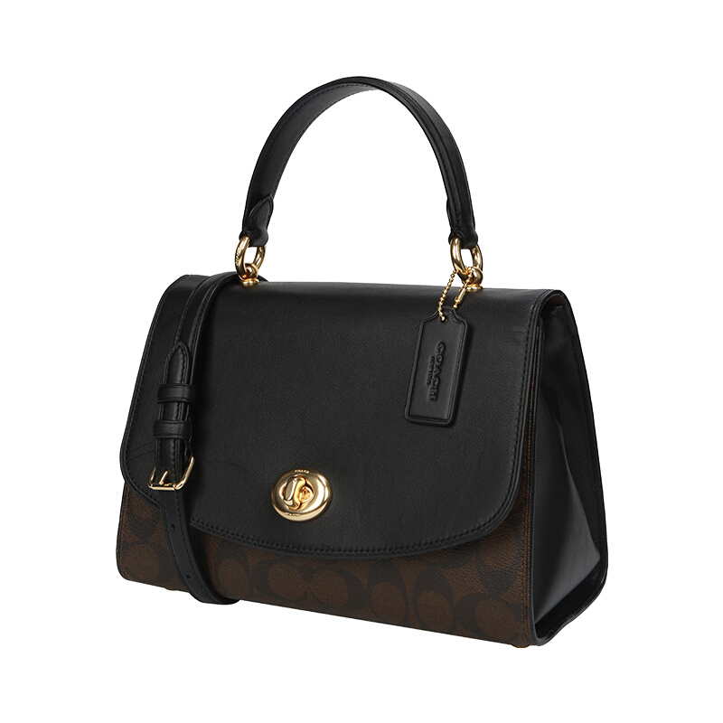 蔻驰coach奢侈品女士手提包时尚c纹字母logo手提包肩背斜挎包76620ima