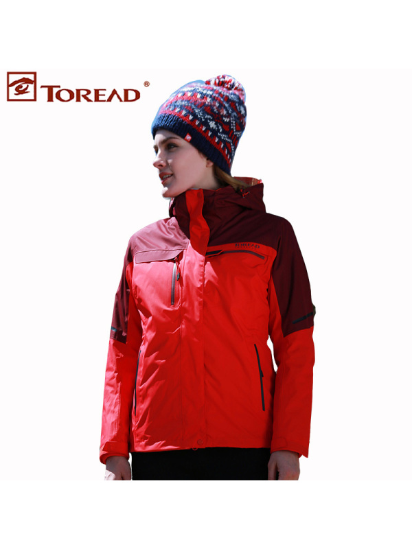 探路者秋冬户外男式TIEF套绒保暖旅行风雨衣外套TAWE91801