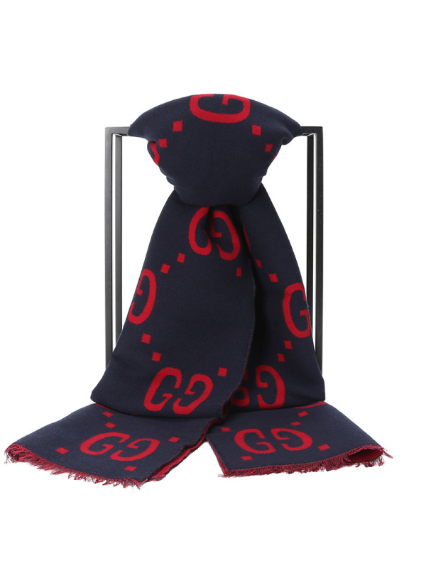 gucci围巾大g双g提花款