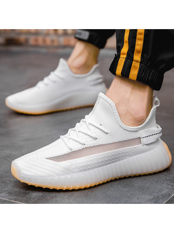 Ceba2021夏季新款飞织椰子鞋网面透气时尚运动跑步鞋潮流休闲男鞋