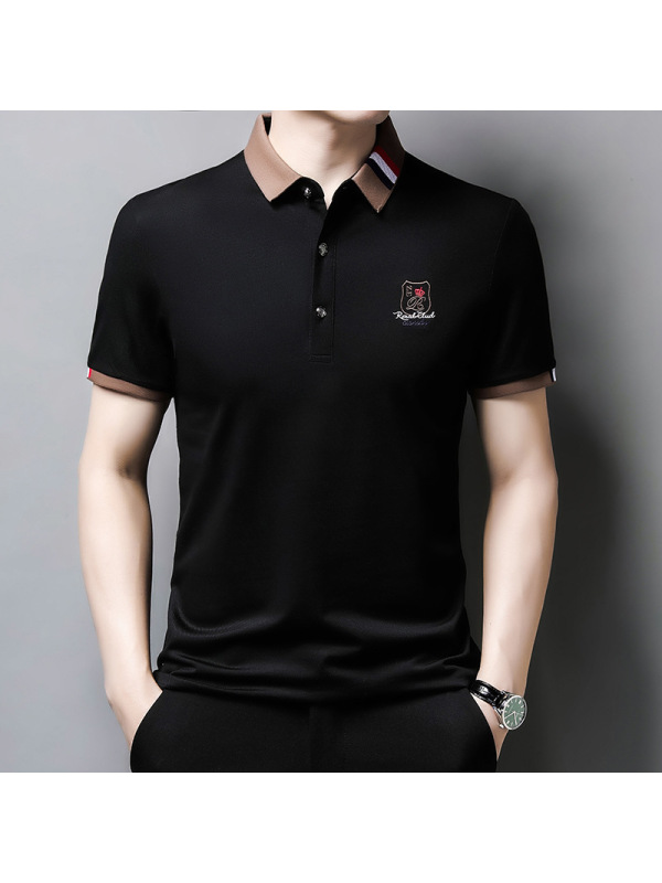 Ceen Bulled男式polo衫 短袖翻领纯色T恤商务休闲工作服装夏薄款刺绣印字logo