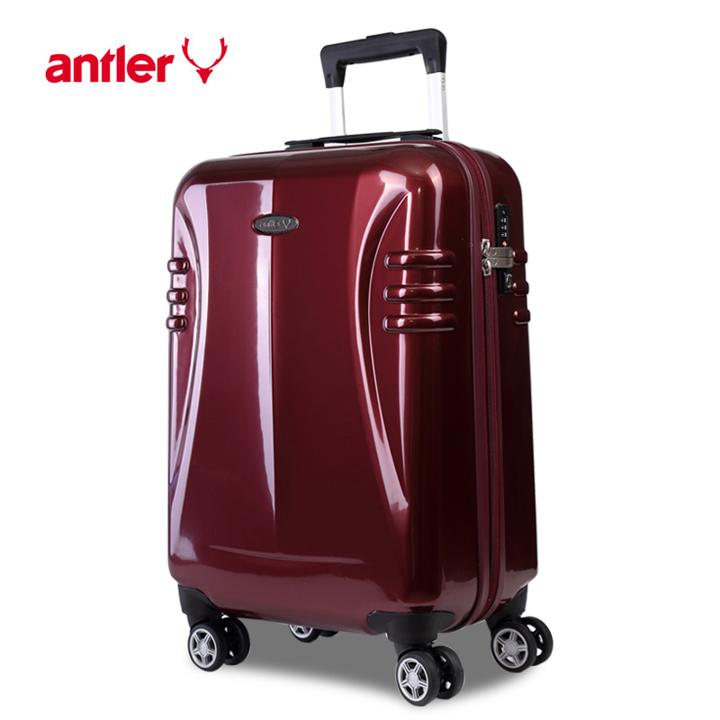 Antler/安特丽拉杆行李箱万向轮密码登机箱男女旅行箱红色电脑箱子24寸