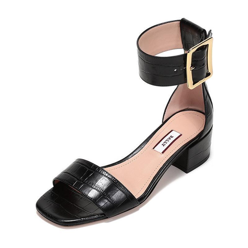 BALLY 巴利 女士 皮革中跟凉鞋 JANISE 40 CROC