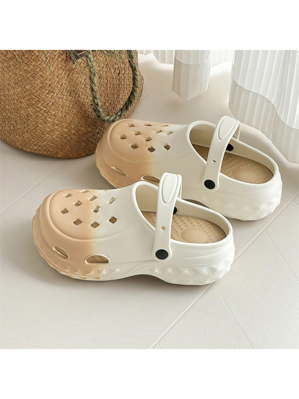 女士5.0踩屎感夏季新款洞洞凉鞋户外沙滩休闲防滑大码花园女拖鞋