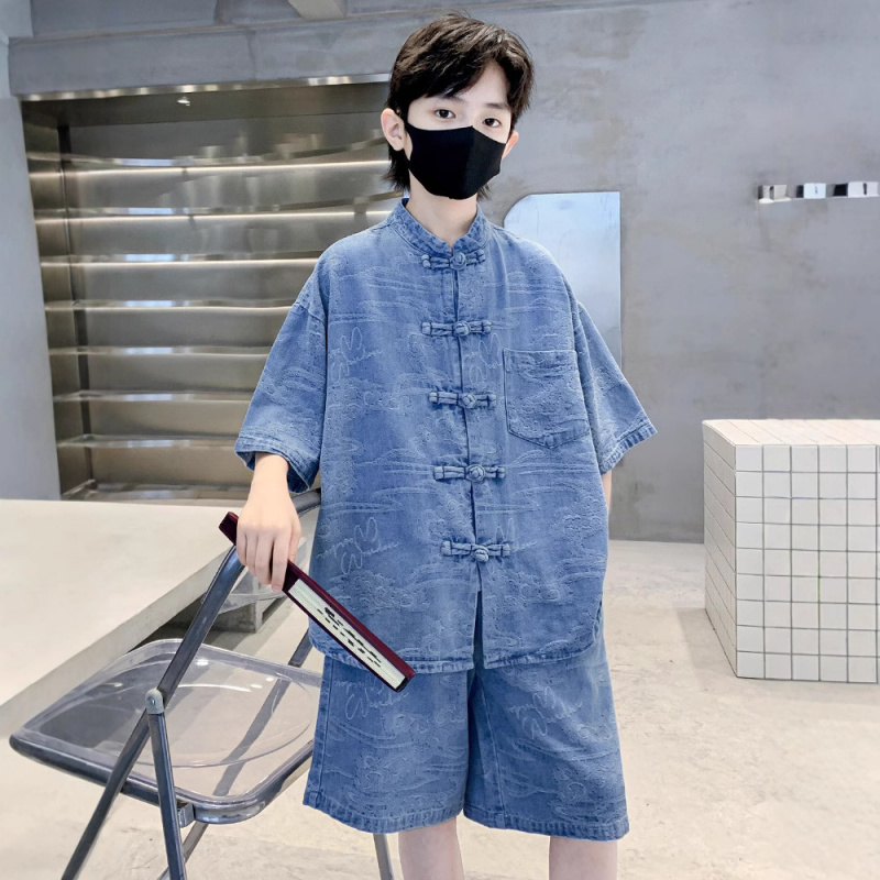 男童汉服套装2025新款男孩儿童演出表演服夏季中式国风唐装古装潮