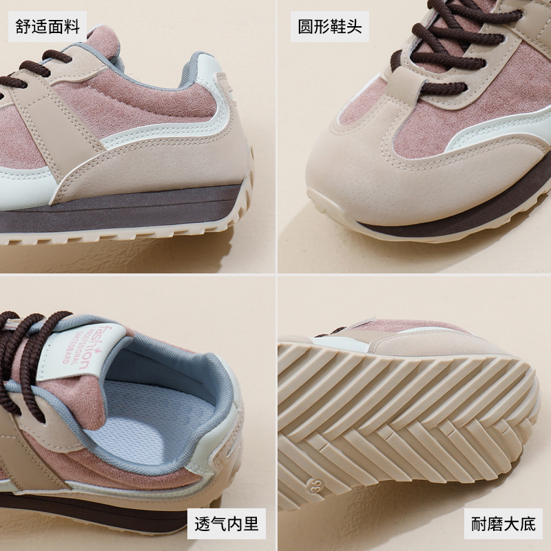 ins韩版阿甘鞋女2025春季新款透气女鞋增高休闲鞋