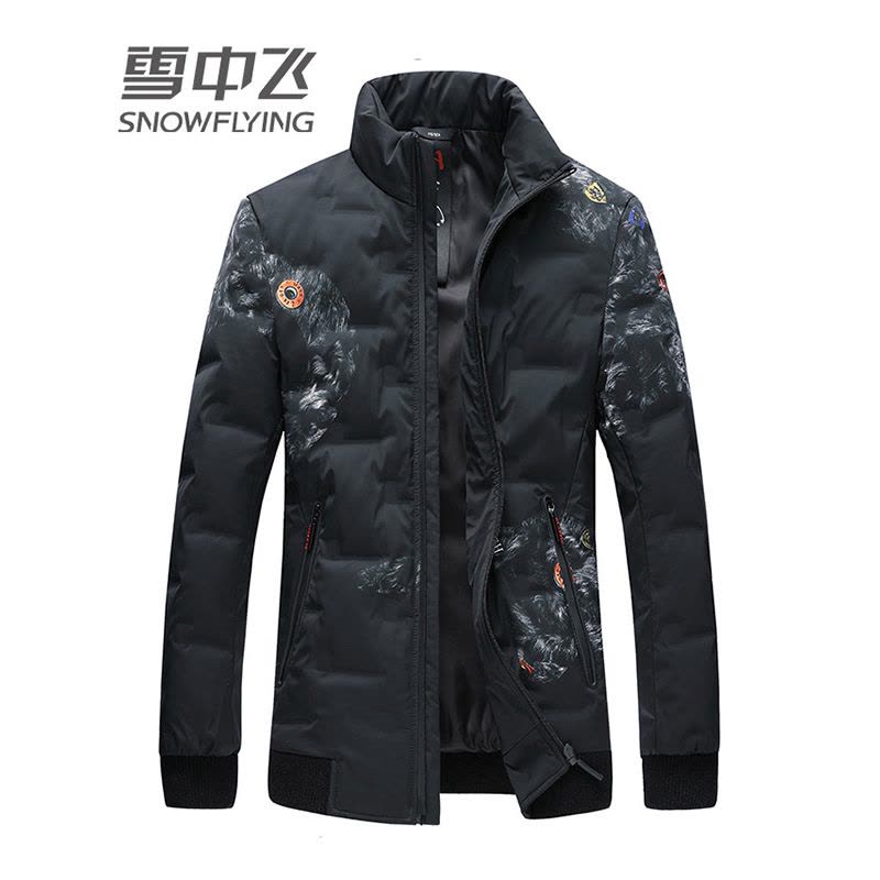 雪中飞男士羽绒服短款秋冬季修身加厚2019中青年不能外套商务图片