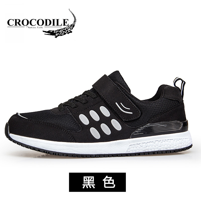 鳄鱼恤(CROCODILE)男休闲老人安全鞋男春季防滑软底中老年运动爸爸鞋WFX00381125
