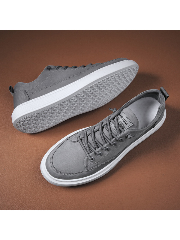 Ceba2022夏季新款圆头纯色冰丝雨伞布板鞋青年潮流时尚休闲运动