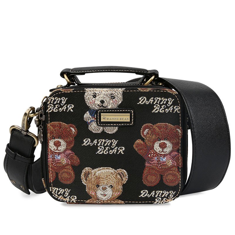 丹尼熊(Danny Bear) HAPPY熊休闲百搭女式手提单肩斜挎包DBWB7115051-087B