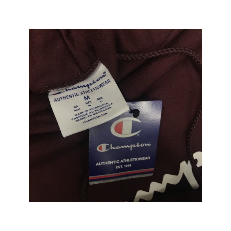 champion 冠军经典草写印花logo情侣款卫衣GDCA7347A-MR图片