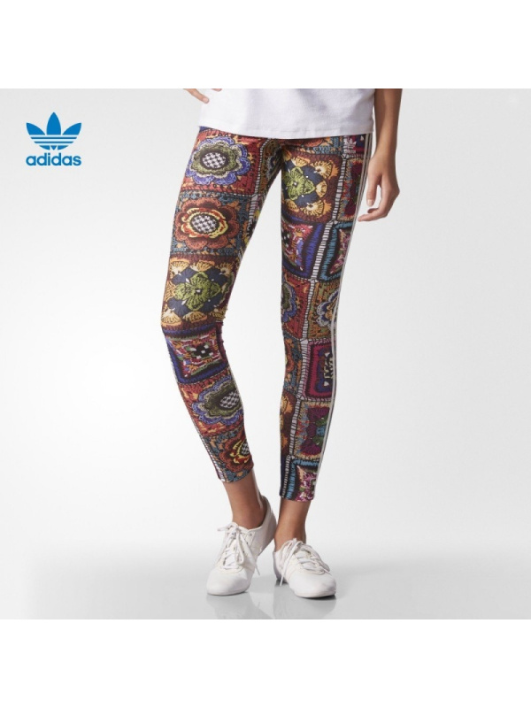 adidas阿迪达斯三叶草女子针织长裤运动紧身裤打底裤AY6845