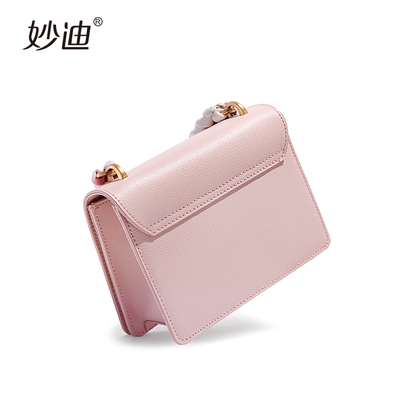妙迪高级感包包2019新款潮韩版洋气少女链条包质感牛皮手提斜挎包