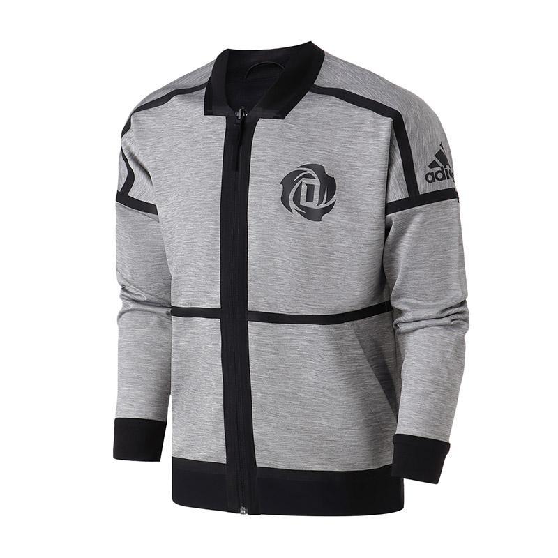 adidas男服夹克外套篮球罗斯ZNE休闲运动服DY3233 L DY3233灰色
