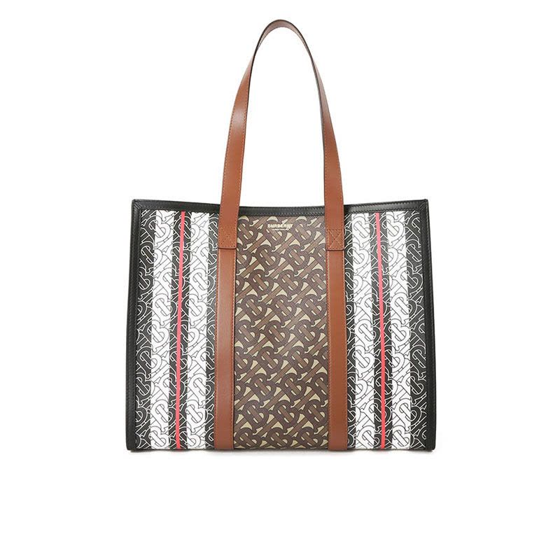 预售BURBERRY TB LOGO TB专属标识 条纹相拼 单肩包托特包8019383图片