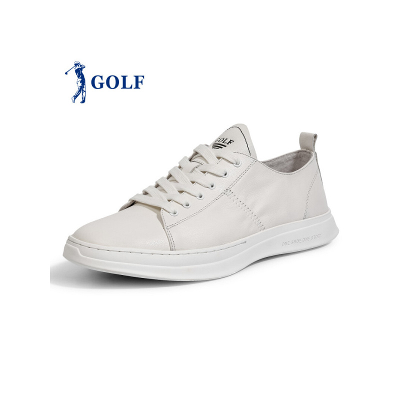 GOLF/高尔夫2019春夏新款白色百搭耐磨休闲板男鞋白色