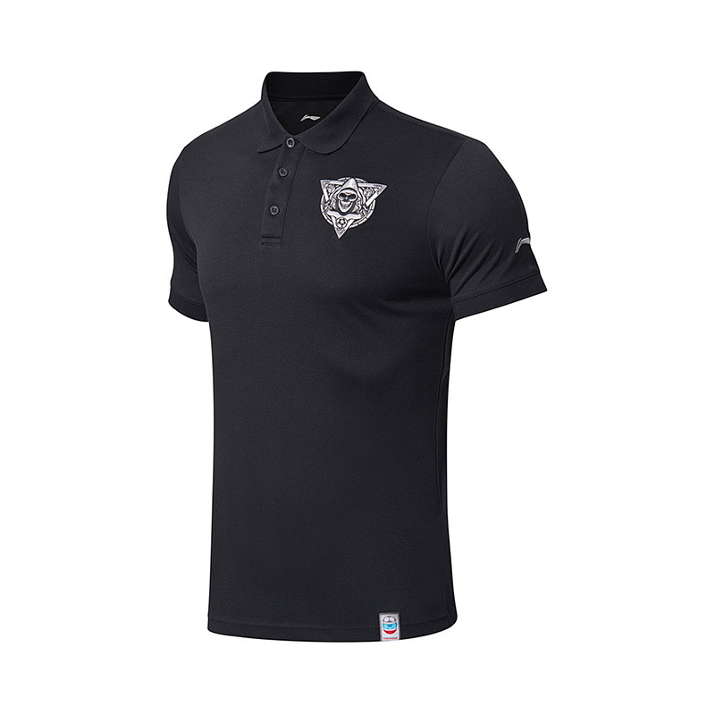 李宁短袖POLO衫男士足球系列运动衣翻领男装夏季针织运动服 3XL APLN153-1标准白