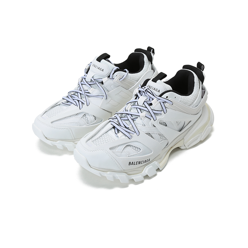 BALENCIAGA 巴黎世家 男士织物等多种面料拼接网眼系带休闲运动鞋 542023 W3AC1
