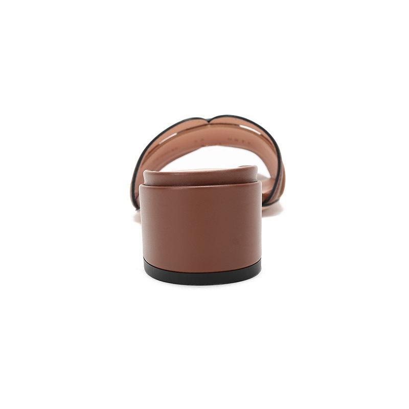 BALLY 巴利 女士 皮质低粗跟凉鞋拖鞋凉拖 PEONI 40