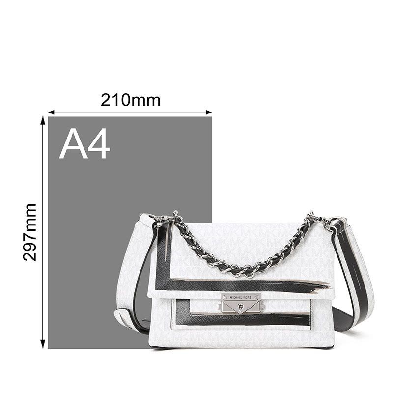 MICHAEL KORS 迈克科尔斯 CECE锁扣口盖包 单肩包 斜挎包 30S0S0EL8B银扣图片