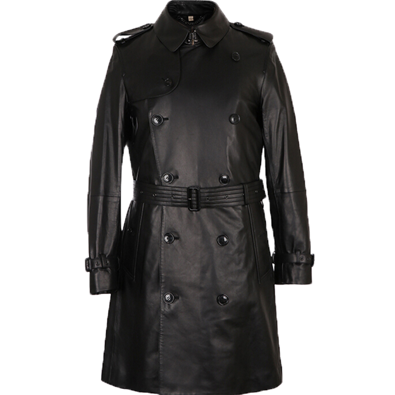 burberry博柏利男士羔羊皮风衣80082561