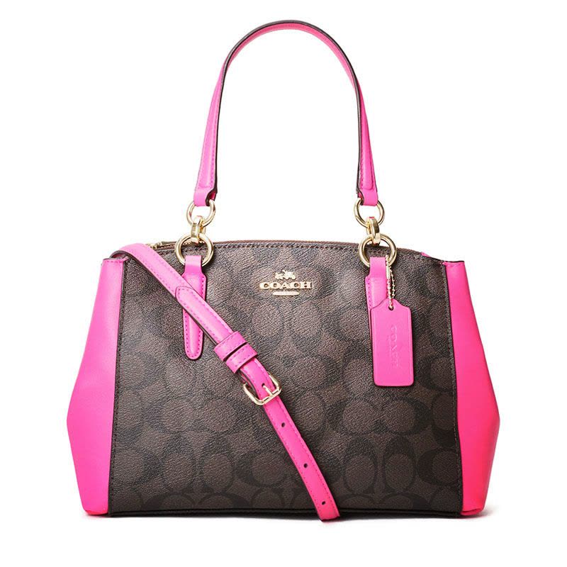 COACH/蔻驰 女包经典印花拼接双拉链杀手包手拎斜挎包 F23857图片