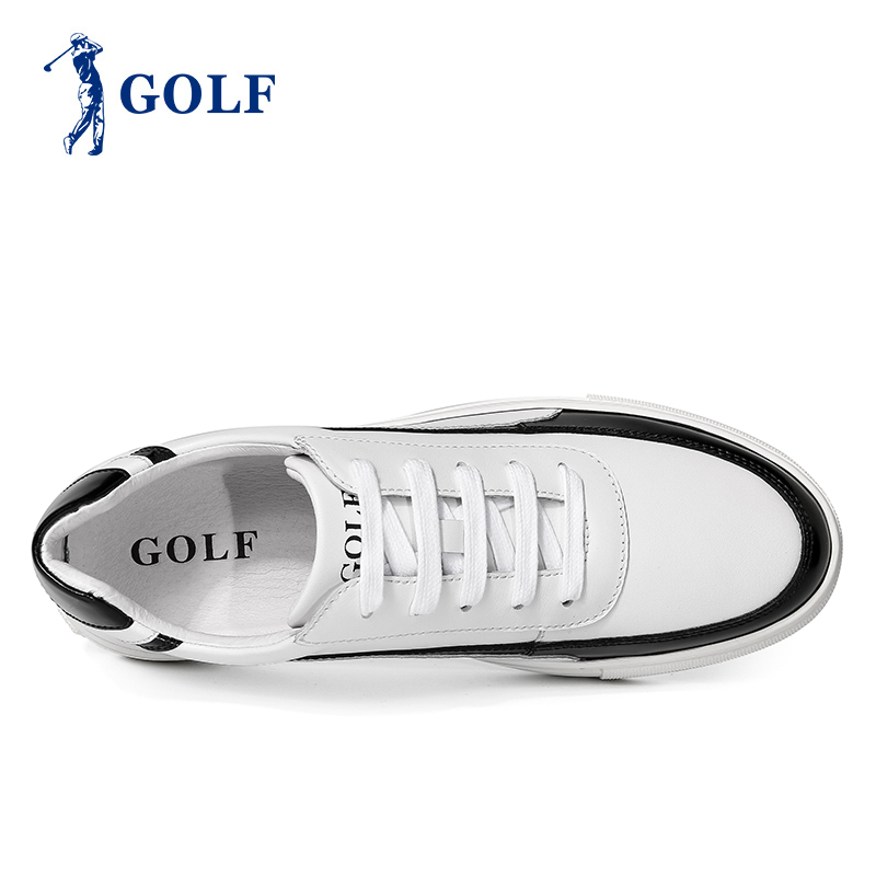 GOLF男鞋板鞋男春季拼色日常韩版潮流鞋子时尚百搭低帮真皮休闲鞋