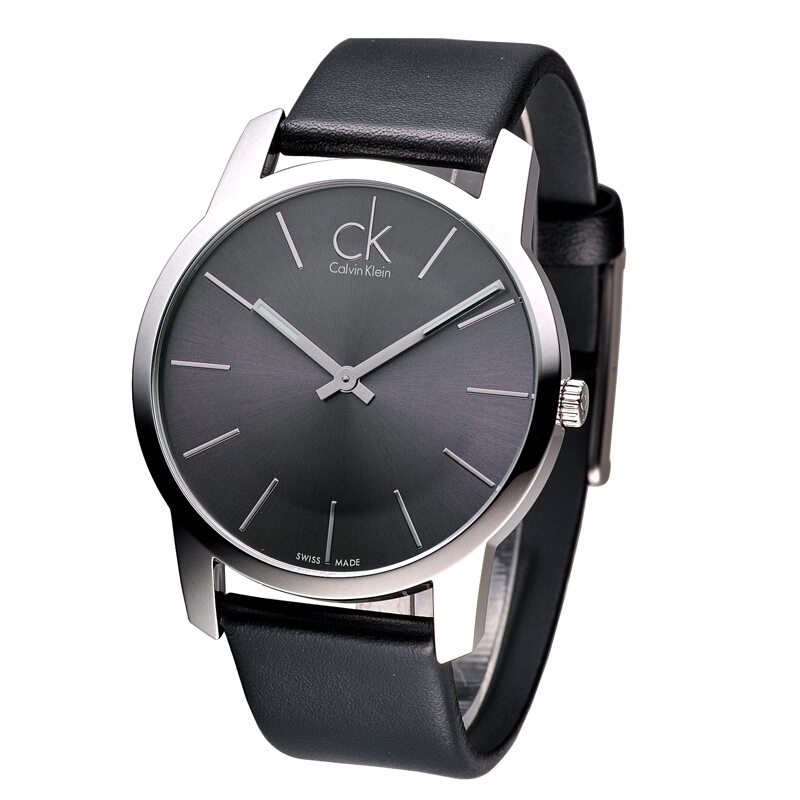瑞士正品ck手表男士石英表纤薄带夜光手表k2g21107