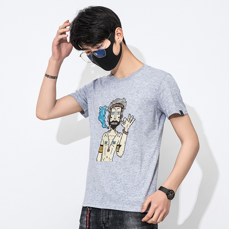 超音狼夏款 吸烟大叔短袖LSZC-3266